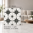 Star Patterned 12x12 Inch Encaustic Peel and Stick Wall Tile for ...