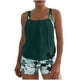 thumbnail image 1 of Traje de baño de dos piezas para mujer, tankini, estampado de hojas, bikini dividido, traje de baño de dos piezas para mujer, tankinis, trajes de baño de 2 piezas para mujer, trajes de baño para mujer, 1 of 6