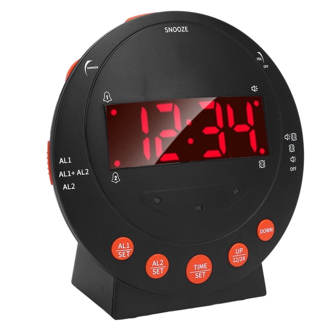 Reloj Despertador Extra Ruidoso Con Agitador De Cama, Pantalla LED, Ajuste De Brillo, Alerta De Timbre, Despertador Con Vibración De Cama Para Personas Que Duermen Mucho