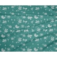 thumbnail image 4 of oneOone Polyester Lycra Dusty Teal Green Fabric Florals Sewing Craft Projects Fabric Prints By Yard 56 Inch Wide, 4 of 4