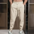 thumbnail image 2 of ZQUUVOU Men's Sweatpants Loose Athleisure Elastic Waistband Beige, 2 of 9