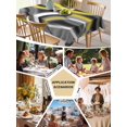 thumbnail image 5 of Yellow Geometric Table Cloth, Gray Black Retro Abstract Stripes Lines Waterproof Tablecloth for Square Tables, Reusable Washable Fabric Table Cover for Restaurant Kitchen Dining Tables 54"x54", 5 of 6