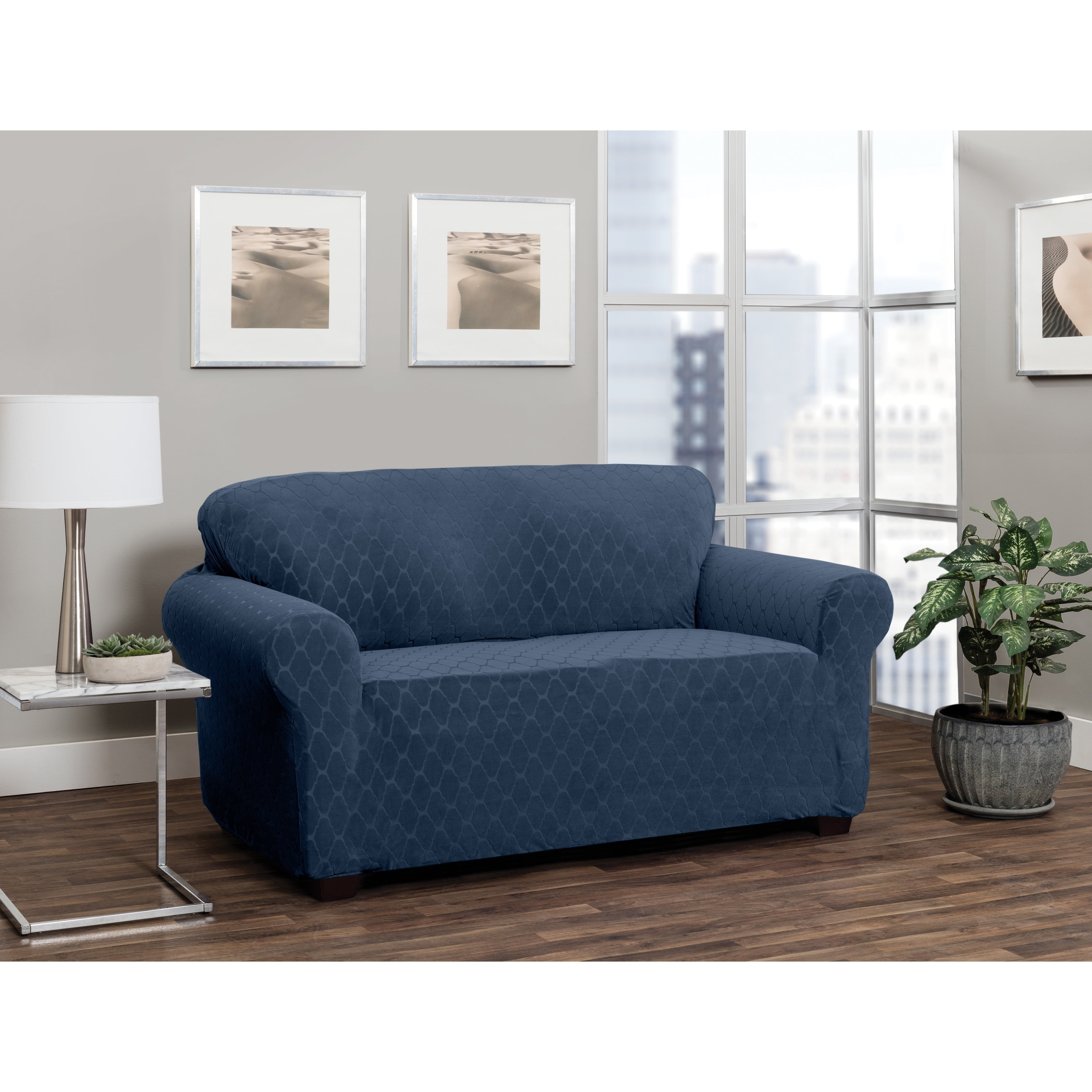 Stretch Sensations Stretch Ogee Loveseat Slipcover