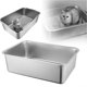 thumbnail image 3 of Stainless Steel Litter Box for Cat Odor Control Litter Pan Non Stick Litter Box, 3 of 5