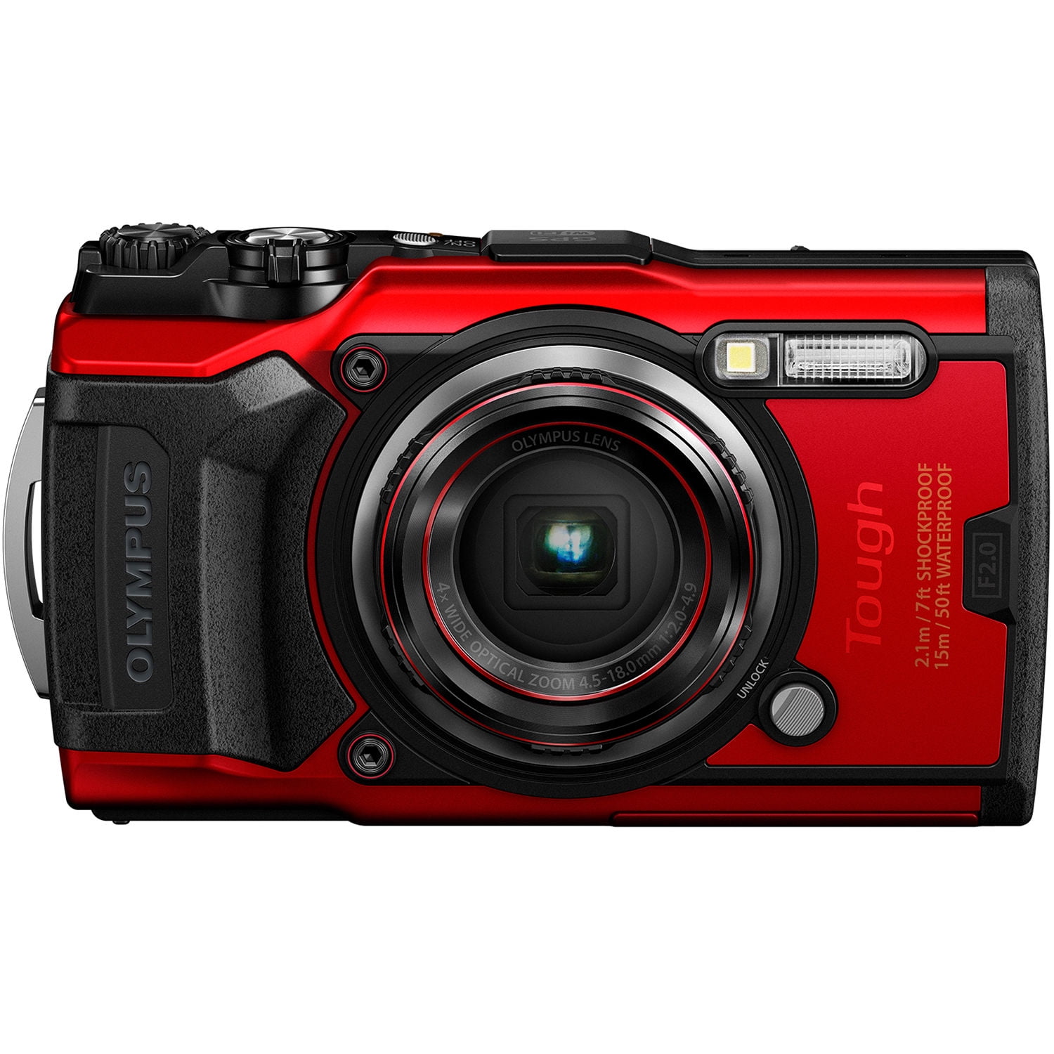 Bijdragen Lijm Dwingend Olympus Tough TG-6 Compact Camera - Red - Walmart.com