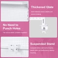 thumbnail image 6 of , Metal Pegboard Desk Organizer with Dual Monitor Stand, 59x35 Inch Large Privacy Panel with 3 Accessories, Sturdy Gaming & Office Desk Wall Organizer, White, White ,Carbon Steel ,, 6 of 15