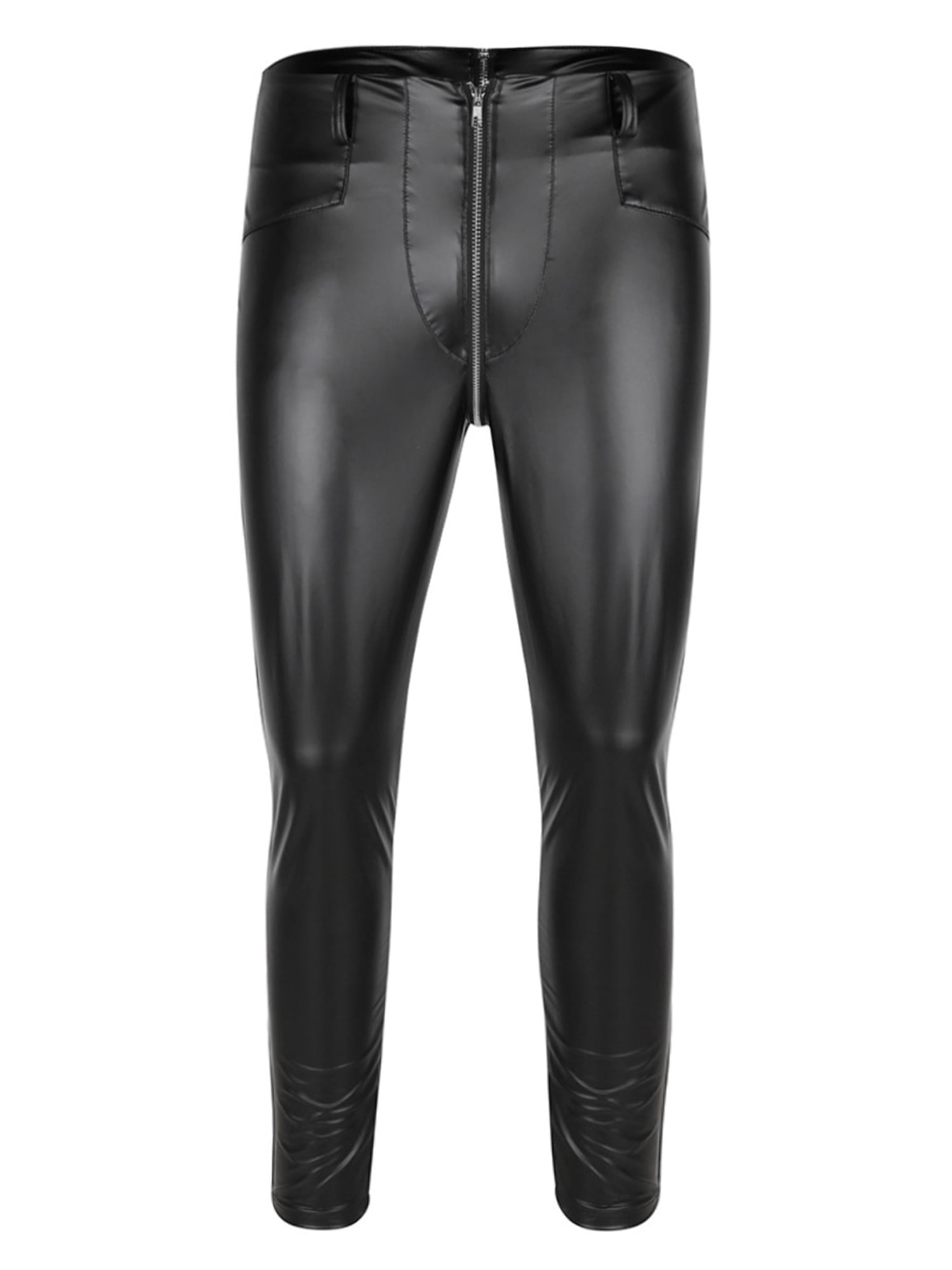 Heart move low price Mens Soft Faux Leather Tight Pants Stretchy ...