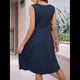 thumbnail image 5 of Vestidos de Verano para Mujer, Sin Mangas, Informales, Holgados, con Botones y Bolsillos Zafiro XXL, 5 of 9