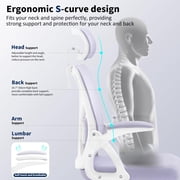 Nexthro Office Chair,Ergonomic Desk Chair with Adjustable Lumbar Support,400 Lbs Mesh Computer Chair High Back with Headrest for Home Office (Lavender)