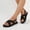 Black, variant on Womens Platform Sandals Jute Flat Sandals For Women Open Toe Summer Beach Shoes Crisscross Strap On Casual Walking Shoes US: 6.5 Black