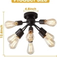 thumbnail image 6 of Mount Sputnik Ceiling Light with 8 Lights, Modern Antique Black Sputnik Industrial Ceiling Lamp, 6 of 7