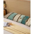 thumbnail image 6 of Farmhouse Teal Brown Throw Pillow Covers, Vintage Retro Ombre Wooden Soft Breathable Pillow Cases with Invisible Zipper for Sleeping, Long Body Pillowcases for Couch Bed Sofa Chair 20x60 Inches, 6 of 6
