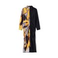 thumbnail image 3 of VISgogo Vestido Casual para Mujer, Color Sólido/Rayas/Contraste de Color Impreso Manga Larga Cuello en V Vestido Largo VISgogo moda, 3 of 9