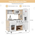thumbnail image 3 of Cocina juguete de madera Costway con teléfono placa de Cocción Nevera Microondas fregadero Dispensador de agua, 3 of 7