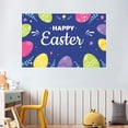 thumbnail image 4 of HongHeng 59x35 inch Happy Easter Backdrops Cloth Happy Hanging Wall Banner Bunny Grassland Eggs Photography Background for Easter Spring Party Decoration Happy Easter Sign, 4 of 6