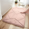 thumbnail image 2 of InsCrazy Bathroom Rugs Absorbent Bathroom Water Absorbing Door Mat Convenient Machine Wash Lightweight Fabric Water Absorption Non-Slip Floor Mat Bath Decor 17" x 24", 2 of 7