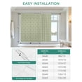 thumbnail image 6 of Sage Green Tie Up Curtains for Windows 45 Inch Length Balloon Curtains Kitchen Adjustable Balloon Window Shade Geometric Flower Leaf Diamond Plaid Retro Tie Up Valance Bathroom Curtain Window 52"x45", 6 of 6