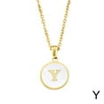 thumbnail image 5 of Alloy Necklace English Letter Necklace Circular Pendant A-Z 26 Necklac W7H, 5 of 7