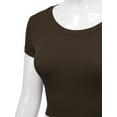 thumbnail image 5 of Women's Casual Slim Fit Short Sleeve Crew Neck Basic Crop Top T Shirts, 5 of 5