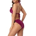 thumbnail image 3 of Women's Crochet Lace Bikini Two Piece Triangle Swimsuit Sexy Bathing Suits, 3 of 7