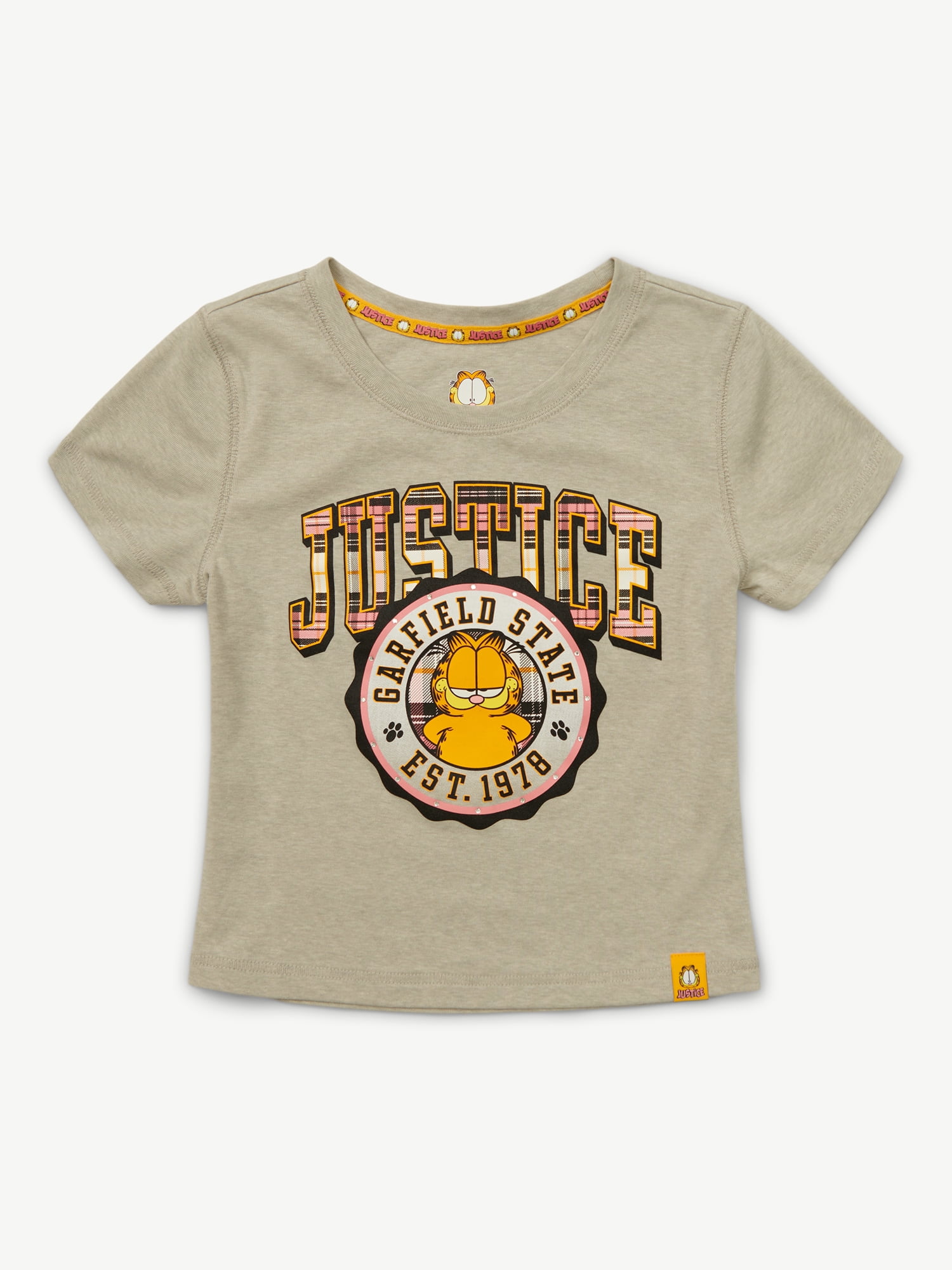 Justice x Garfield Girls Collab Baby Tee, Sizes XS - XLP