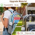 thumbnail image 6 of Whosucclay Cute Sea Creature Print Clear Backpack for Boys Girls, 17 Inch Side Pockets Transparent Backpack Elementary with Large Capacity Wide Shoulder Straps, 6 of 10
