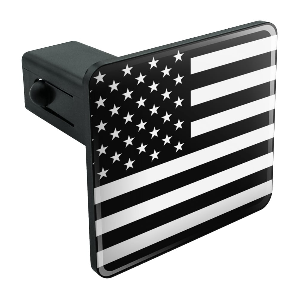 iPick Image for United States USA American Flag Waving UV Graphic ABS Plastic 2 inch Tow Hitch Cover 