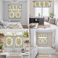 thumbnail image 6 of Summer Lemon Kitchen Curtains Sets for Windows 36 Inch Length, Farmhouse Black Check Plaid Vintage Rod Pocket Window Treatments Tier Curtains and Valances Set for Bedroom/Bathroom, 6 of 8