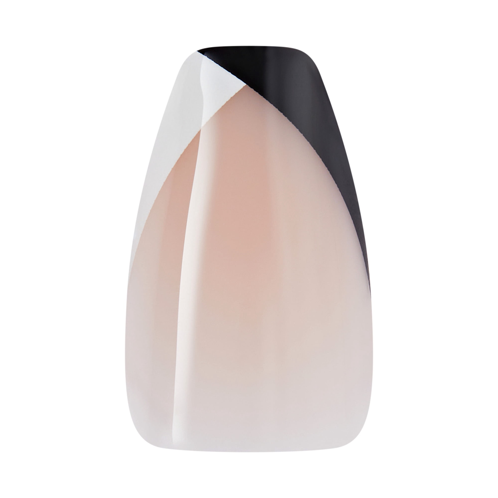 Kiss Salon Design Press On Nails, ‘Love in Color’, White, Short Coffin, 24 Count