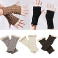thumbnail image 2 of SPRING PARK Women Fingerless Lace Gloves Soft Knitted Warm Casual Long Mitten Wrist Warmer Winter Gift, 2 of 6