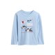 thumbnail image 1 of Camiseta GAP para bebés y niños con estampado de manga larga de 12 a 18 m, azul claro, 1 of 2
