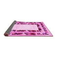 thumbnail image 2 of Ahgly Company Indoor Round Abstract Pink Contemporary Area Rugs, 5' Round, 2 of 4