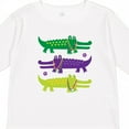 thumbnail image 4 of Inktastic Mardi Gras Holiday Alligators Boys or Girls Long Sleeve Toddler T-Shirt, 4 of 5