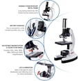 thumbnail image 4 of Microscopio AmScope 120X-1200X para principiantes con kit STEM de 52 piezas, 4 of 8
