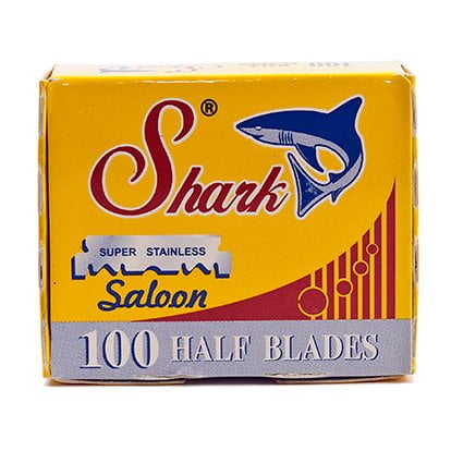 100 Shark Super Stainless Straight Edge Barber Razor Blades for Professional Barber