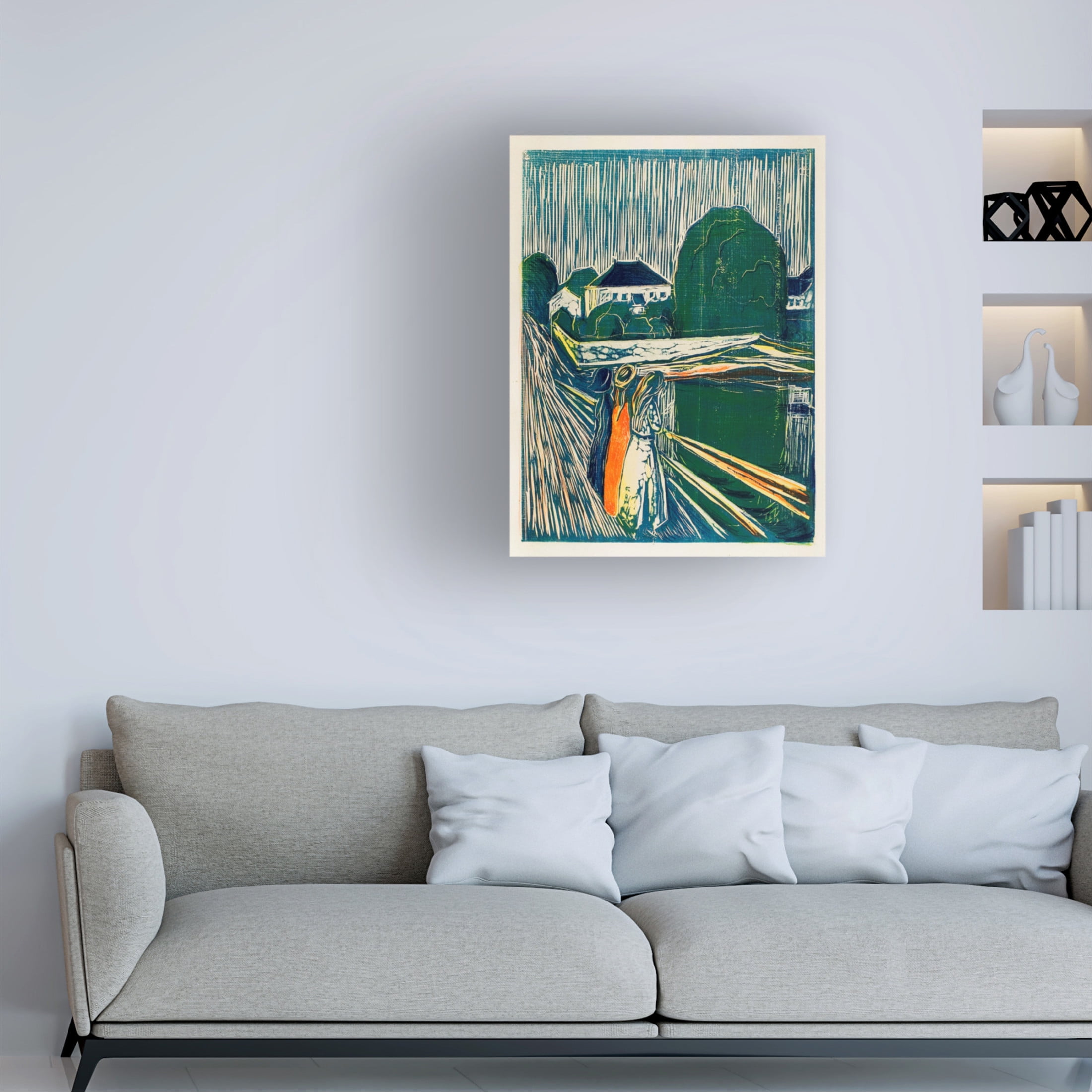 Trademark Fine Art Pictufy  The Girls On The Bridge Canvas Wall Art