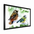 thumbnail image 2 of Designart 'Forest Birds Sitting On Snowy Fir Tree Branch' Traditional Framed Art Print, 2 of 4