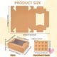 thumbnail image 2 of 20 cajas de papel kraft de 20 x 15 x 6 cm (8 x 6 x 2,5 pulgadas), color marrón, ideales para repostería, con ventana transparente. Incluyen 3 hojas de pegatinas., 2 of 6