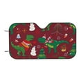 thumbnail image 7 of Balery Dinosaur Christmas Happy New Year Print Car Windshield Sun Shade,Windshield Sunshade for Car Pickup Truck SUV Accessories-Medium, 7 of 7