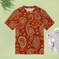 thumbnail image 5 of Paisley T-Shirts Casual T-Shirt Short Sleeve Women Trendy Tshirt Beach Custom Tops, 5 of 5