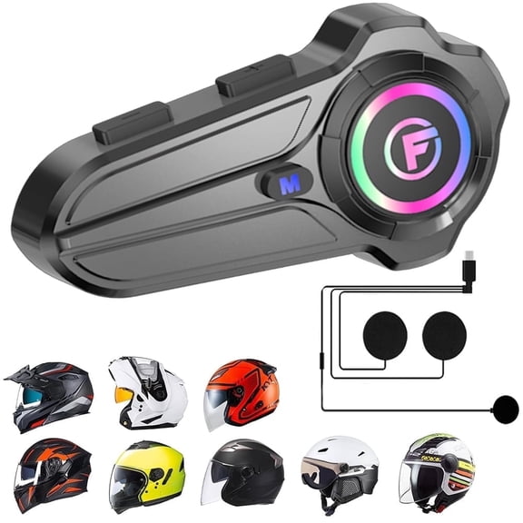 Motorcycle Helmet Bluetooth Headset: 2-Way Helmet Intercom Communication System