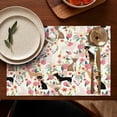 thumbnail image 5 of Chihuahua and Pioneer Flower Summer Placemats Table Placemats Set Of 4-Linen Kitchen Washable Placemats Table Mats 11.8"x17.7"Non-Slip Heat Resistant, 5 of 6