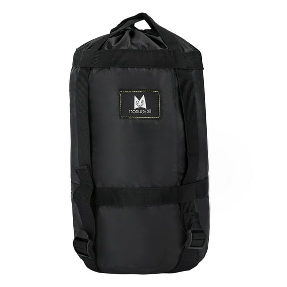 GOGHOST Compression Sack for Sleeping Bag Accessories,12L/24L/45L Lightweight Stuff Sack Great for Backpacking, Hiking and Camping,210T Tear Resistant Polyester，Black,12L