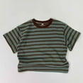 thumbnail image 2 of VNKIDY Girls Tees Crewneck Toddler Boys Girls Short Sleeve Summer Casual Tops Beach Holiday Striped Shirts T Shirt Leisure Tops, 2 of 5