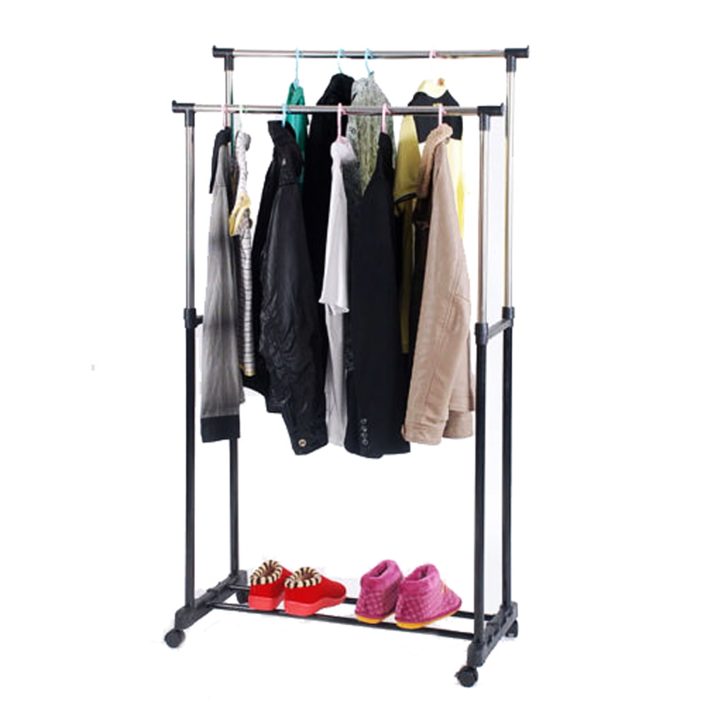 SSW Basics Black & Chrome Clothing Rack Single Rail Retail Storage Garment60x 60 