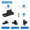 thumbnail image 3 of 8pcs Barn Door Floor Guide, POM Universal Sliding Barn Door Hardware for Closet Pocket Doors, Black, 3 of 5
