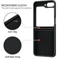 thumbnail image 4 of Samsung Galaxy Z Flip 5 Case, Galaxy Z Flip5 Phone Case Slim Liquid Silicone Kickstand Case with Finger Ring Holder Car Mount Supported Shockproof Galaxy Z Flip 5 Case for Women, Black, 4 of 15