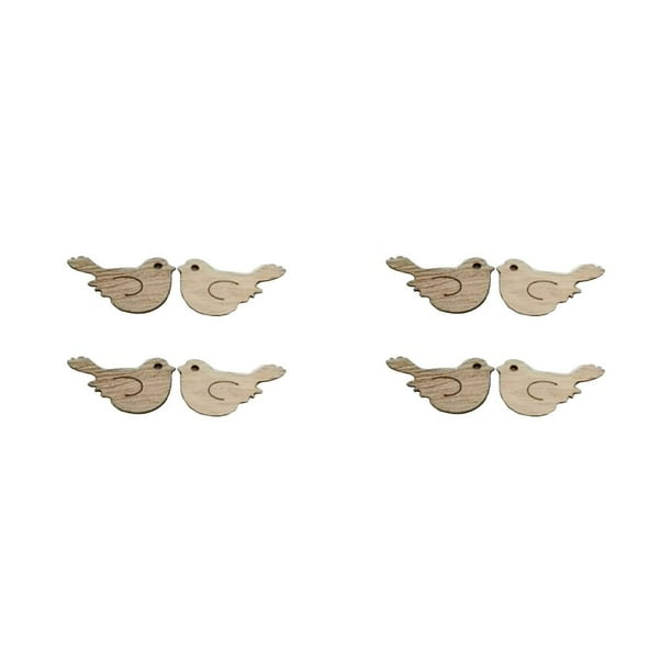 Billuyoard 100 piezas de piezas de suministros de adorno arte animales en forma de encanto en blanco fiesta Scrapbooking álbum de fotos Tipo de aves 2piezas