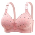 thumbnail image 4 of Sakmal Bralette Bras for Older Women Lift Wireless Plunge Pink T-Shirt Bra for Ladies M, 4 of 4