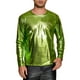 thumbnail image 1 of INSPIRE CHIC Camisetas de Hombre Cuello Redondo de Manga Larga Brillante Talla S Amarillo Verde, 1 of 5